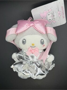 Sanrio Hong Kong exclusive My Melody with silver and bows outfit Plush /keychain